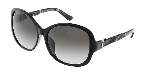 Salvatore Ferragamo SF744SLA 001 Black/Grey Gradient Sunglasses