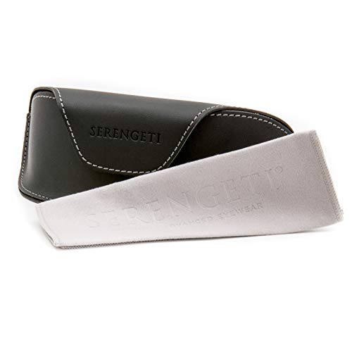 Serengeti Summit Men's Matte Black Wraparound Sunglasses