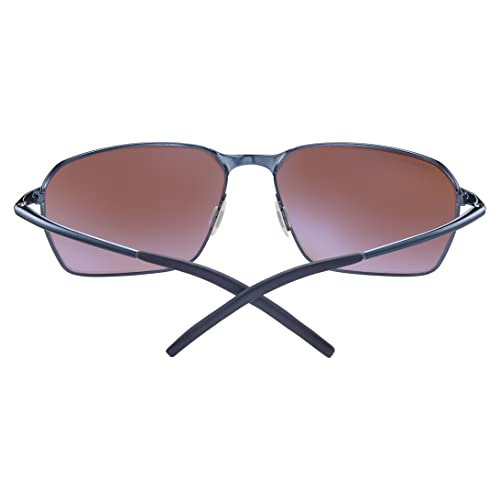 Serengeti Men's Shelton Oval Sunglasses, Navy Blue, Large