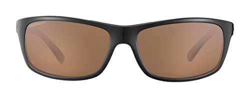 Serengeti Bormio Oval Sunglasses, Tortoise Black, Large