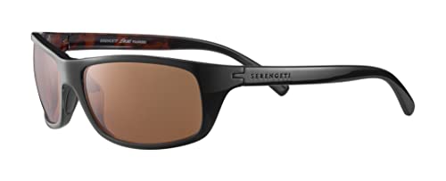 Serengeti Bormio Oval Sunglasses, Tortoise Black, Large