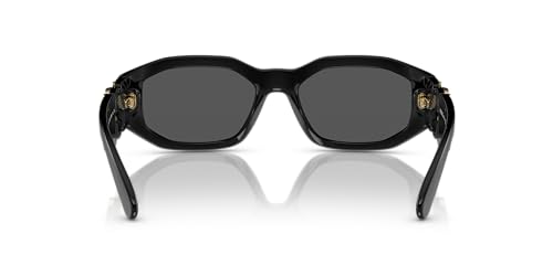 Versace Man Sunglasses: Black Frame, Dark Grey Lenses