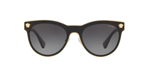 Versace Women's Black Frame Sunglasses, Light Grey Gradient