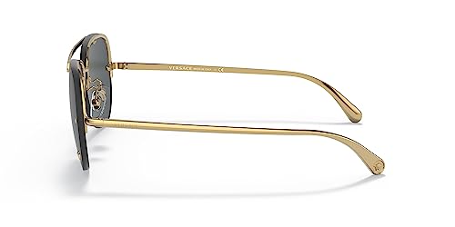Versace Gold/Dark Grey Sunglasses One Size VE2231