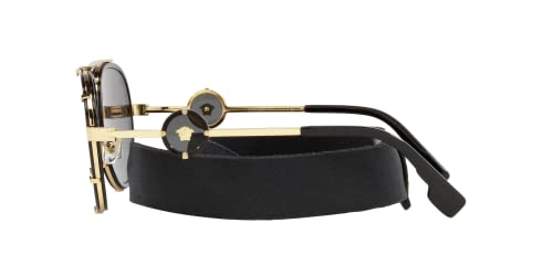Versace Black Aviator Sunglasses with Grey Lens