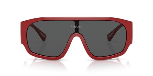 Versace Red Frame Sunglasses with Dark Grey Lenses