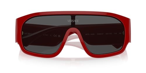 Versace Red Frame Sunglasses with Dark Grey Lenses