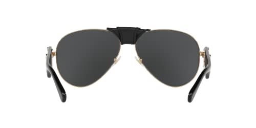 Versace Gold Frame Sunglasses with Dark Grey Lenses