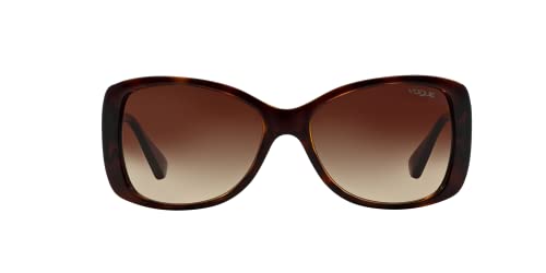 Vogue Women's Square Sunglasses, Dark Havana/Brown Gradient