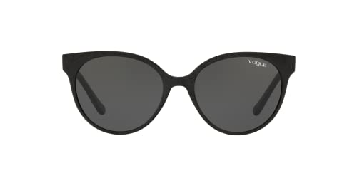 Vogue Woman Sunglasses Black Frame, Grey Lenses 53MM