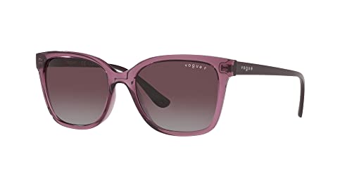 Vogue Woman Sunglasses: Purple Frame, Polar Grey Lenses