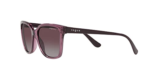 Vogue Woman Sunglasses: Purple Frame, Polar Grey Lenses