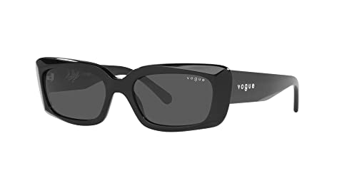 Vogue Woman Sunglasses, Black Frame, Dark Grey Lenses
