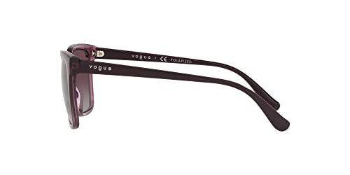 Vogue Woman Sunglasses: Purple Frame, Polar Grey Lenses