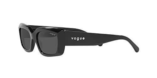 Vogue Woman Sunglasses, Black Frame, Dark Grey Lenses