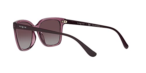 Vogue Woman Sunglasses: Purple Frame, Polar Grey Lenses