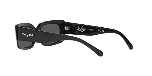 Vogue Woman Sunglasses, Black Frame, Dark Grey Lenses
