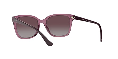 Vogue Woman Sunglasses: Purple Frame, Polar Grey Lenses