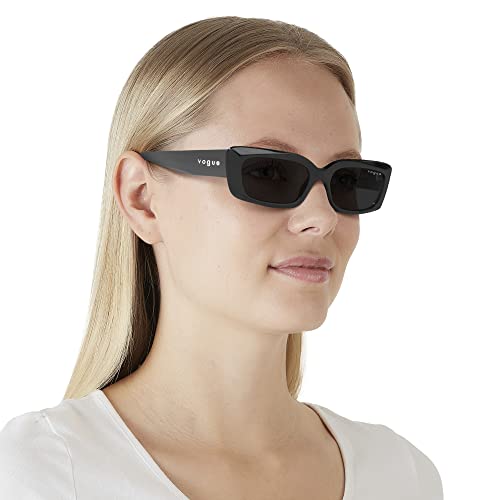 Vogue Woman Sunglasses, Black Frame, Dark Grey Lenses