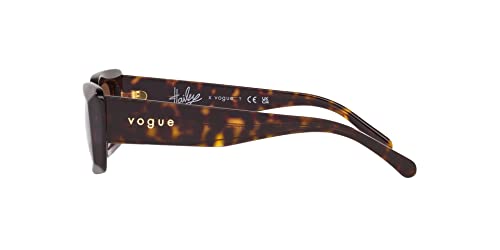 Vogue Women's Square Sunglasses in Dark Havana/Brown Gradient
