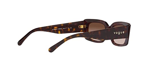 Vogue Women's Square Sunglasses in Dark Havana/Brown Gradient