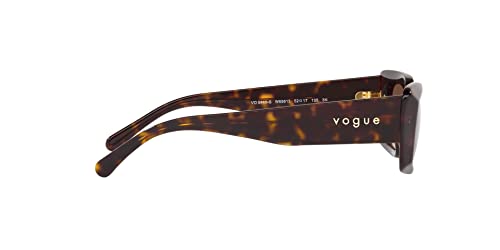 Vogue Women's Square Sunglasses in Dark Havana/Brown Gradient