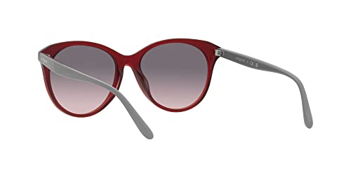 Vogue Women's Round Sunglasses, Bordeaux/Pink Gradient, Low Bridge