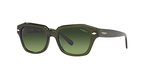 Vogue Eyewear Women's Square Sunglasses, Opal Green/Green Gradient