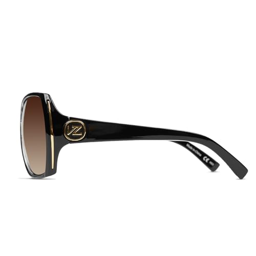 VonZipper Trudie Black Sunglasses with Brown Gradient Lenses