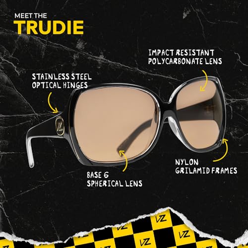 VonZipper Trudie Black Sunglasses with Brown Gradient Lenses