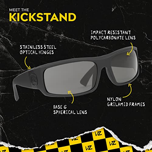 VonZipper Kickstand Sunglasses Black Satin/Grey
