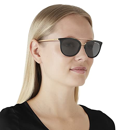 A|X ARMANI EXCHANGE Women's AX4068S Round Sunglasses, Black/Grey, 55 mm