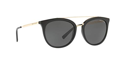 A|X ARMANI EXCHANGE Women's AX4068S Round Sunglasses, Black/Grey, 55 mm