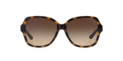 Armani Exchange Women's Oval Sunglasses, Tortoise/Brown Gradient