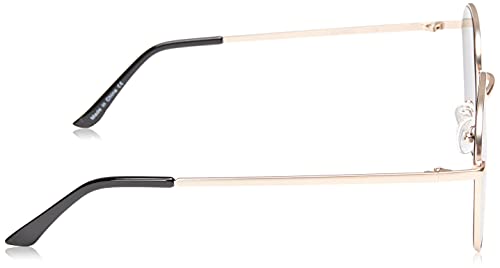 Quay Australia Oversized Round Sunglasses in Gold/Smoke