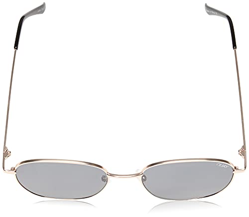 Quay Australia Oversized Round Sunglasses in Gold/Smoke