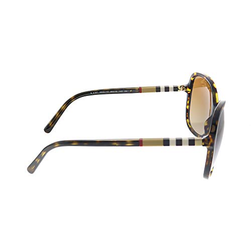 BURBERRY Dark Havana Square Sunglasses Brown Gradient Lens