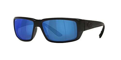 Men's Costa Del Mar Fantail Sunglasses, Blackout/Grey Blue Mirrored