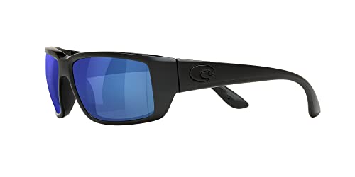 Men's Costa Del Mar Fantail Sunglasses, Blackout/Grey Blue Mirrored