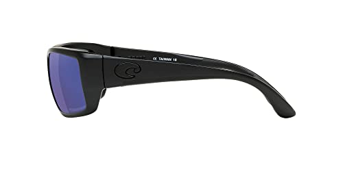 Men's Costa Del Mar Fantail Sunglasses, Blackout/Grey Blue Mirrored