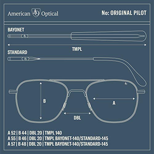 AO Mirrored Pilot Sunglasses