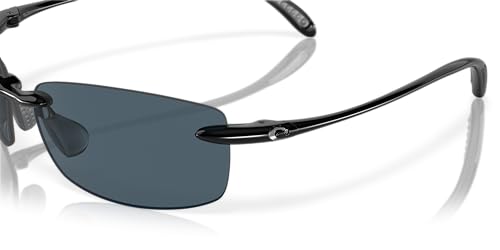 Costa Del Mar Polarized Men's Sunglasses - Shiny Black/Grey