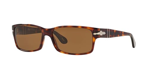 Persol PO2803S Rectangular Sunglasses, Havana/Brown Polarized