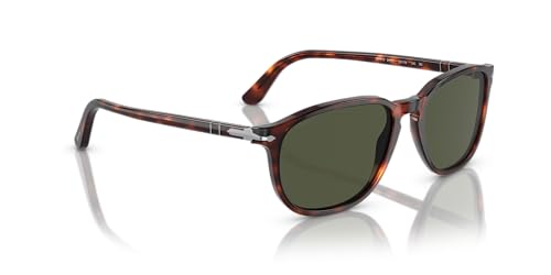 Persol Square Sunglasses, Havana/Green Gradient Lens