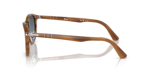 Persol Round Sunglasses, Striped Brown/Blue Gradient Polarized