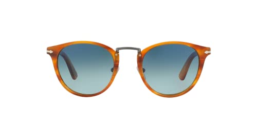 Persol Round Sunglasses, Striped Brown/Blue Gradient Polarized