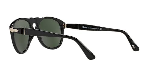 Persol PO0649 Aviator Sunglasses, Black/Green (52mm)