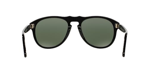 Persol PO0649 Aviator Sunglasses, Black/Green (52mm)
