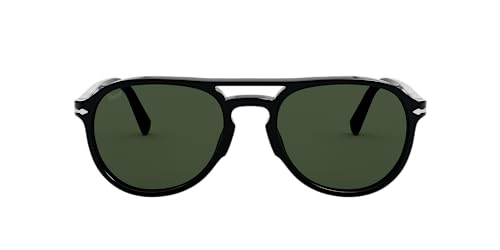 Persol Green Aviator Sunglasses 55mm Black Frame