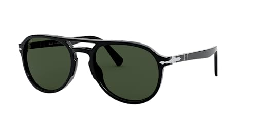 Persol Green Aviator Sunglasses 55mm Black Frame